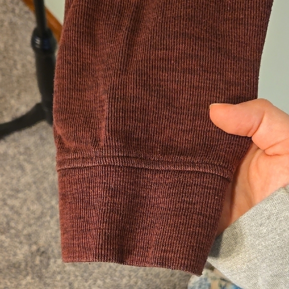 Men's Brown Quarter-Zip Sweater - Picture 3 of 5